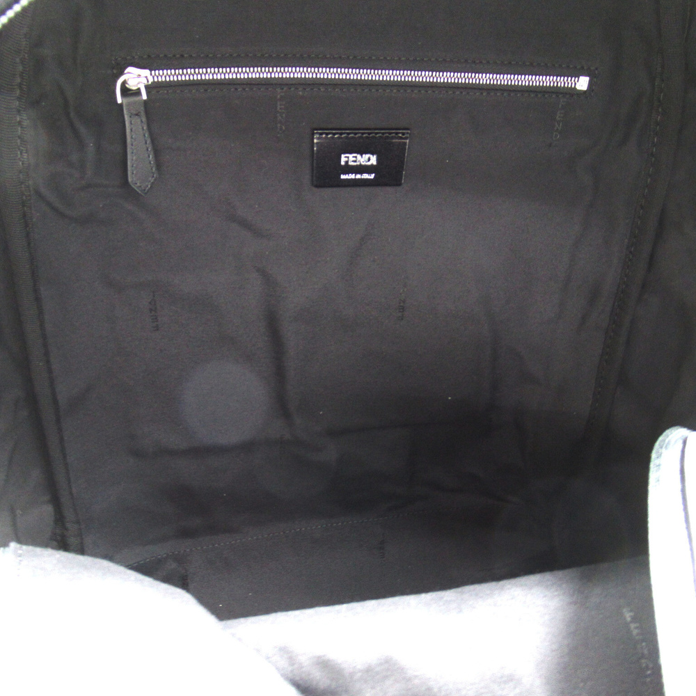 Fendi Leather Diagonal Shadow Black Backpack Ruck… - image 5